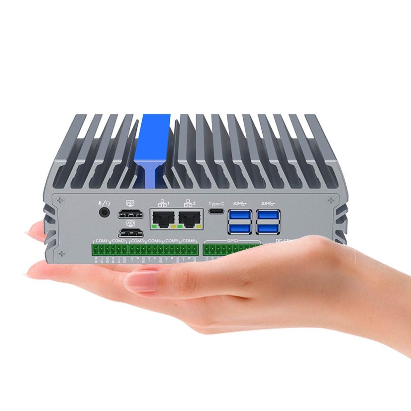 IEXP-322 Industrial PC, Intel N100, DDR5, 2× 2.5G LAN, 6× COM