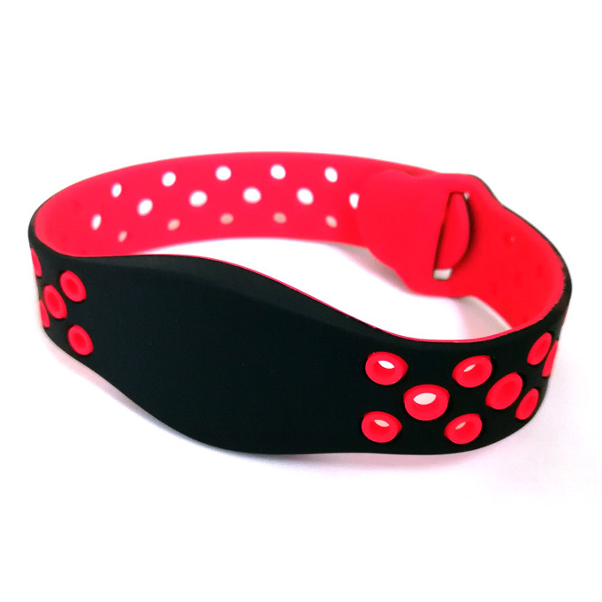 ICWB-01 RFID silikonový náramek - 13.56MHz - Barva: Fialová