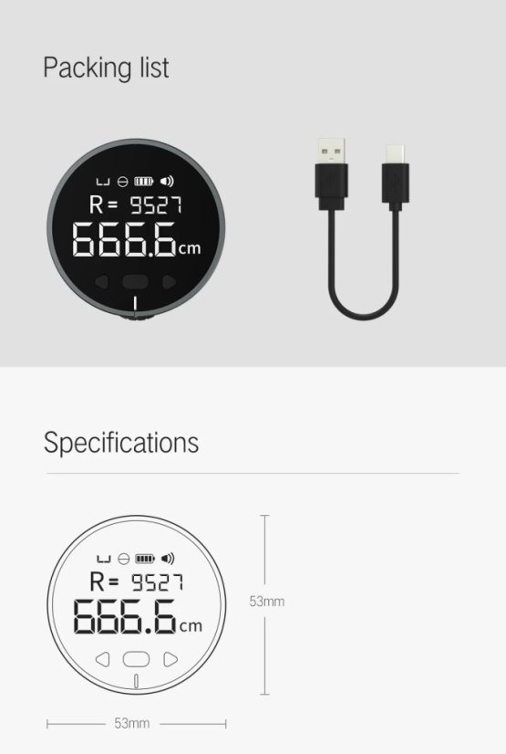 Mini Q Smart měřič vzdálenosti