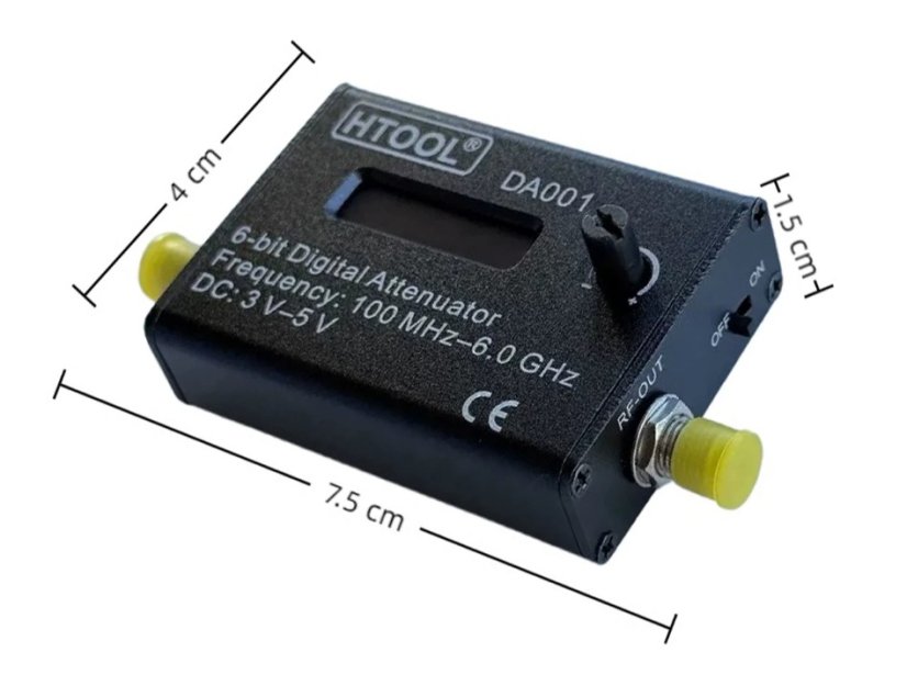 DA001 RF Tlumič 0-31.5dB