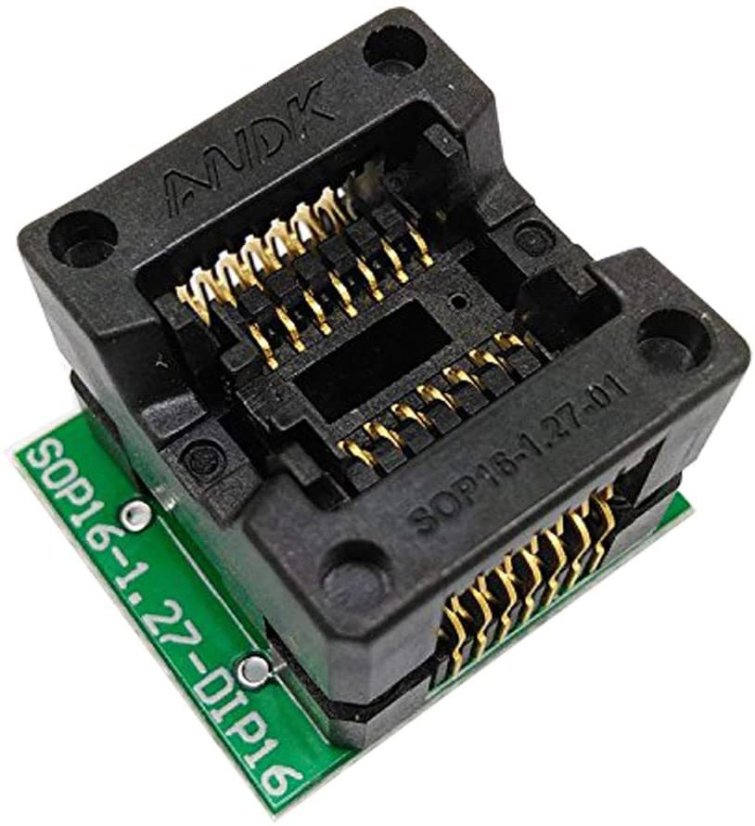 Testovací patice SMD 14pin DPS SO14 SOP14 na DIP16