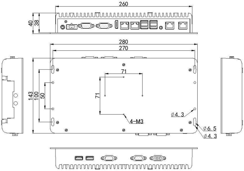 iBox-3046 - Industrial Barebone Computer with Intel Core i5-8260U and 4 LAN Ports
