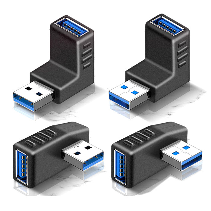 Rohový USB 3.0 adaptér - L tvar, MALE - FEMALE