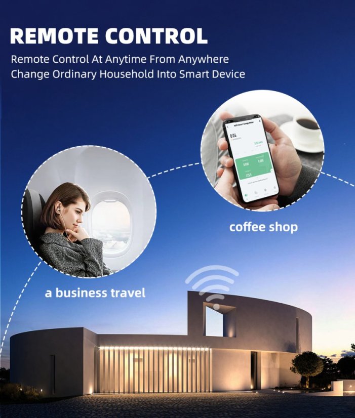 TXM08 Tuya 60A Chytrý měřič energie s časovačem na DIN lištu