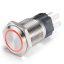 LED Tlačítkový spínač 12V, 20A, 22mm, IP67 - Bez symbolu