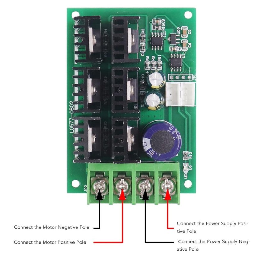 L0577-0802 PWM Regulátor Otáčok DC Motora 12-24V 20A