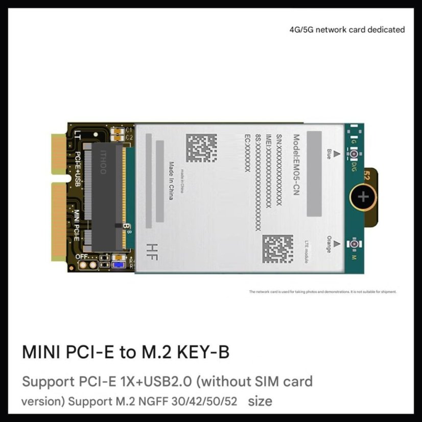 MPCEM2B-N01 mPCI-E to M.2 KEY-B  Adapter