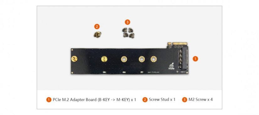 Adaptér PCIe M.2 na SSD