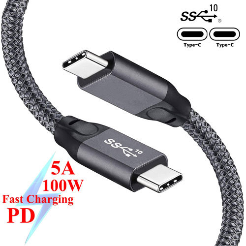 UC-124 100W 5A PD USB Type C Gen2 Kabel 0,5m