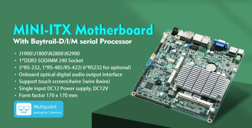 TOP19C J1900 Mini-ITX Průmyslová Základní Deska SBC
