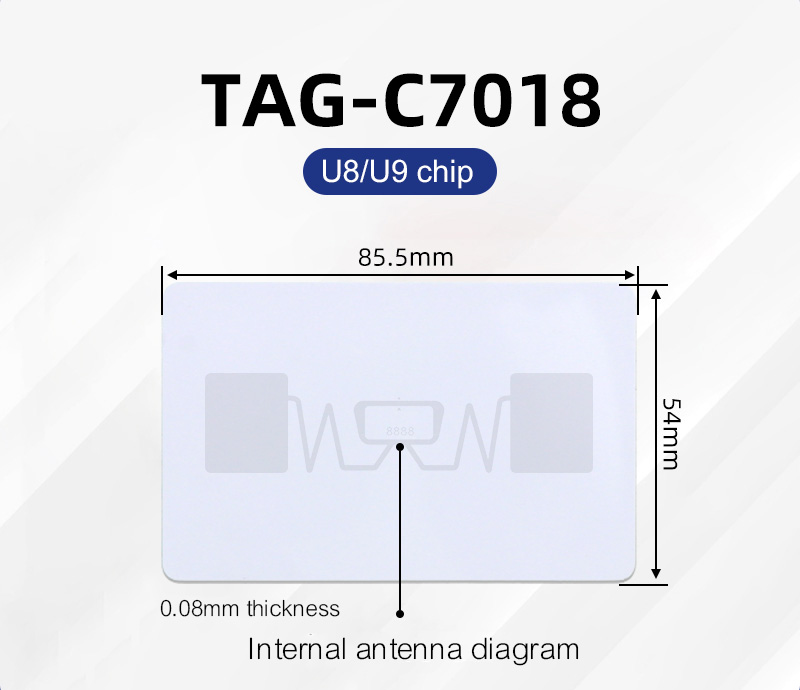 UHF RFID 915MHz ISO 18000-6C bezpečnostní karta
