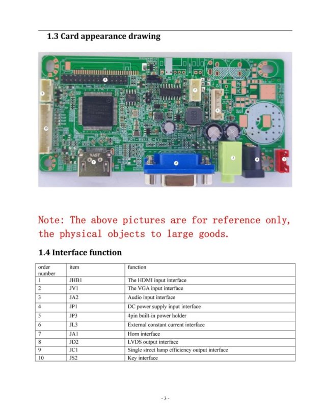 XY-W58CDT9-AV7 Control Board for TFT LCD Displays