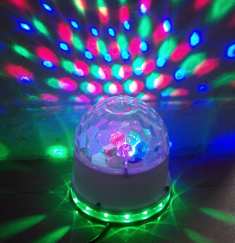 RGB LED Křišťálová koule ES-01 - Otočné Disco Světlo