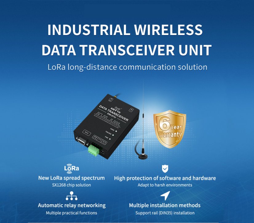 E90-DTU (400SL22P) Průmyslový Lora Datový Vysílač