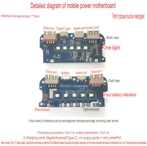 PB-DIY01 DIY Powerbanka s LED, Bez Pružin