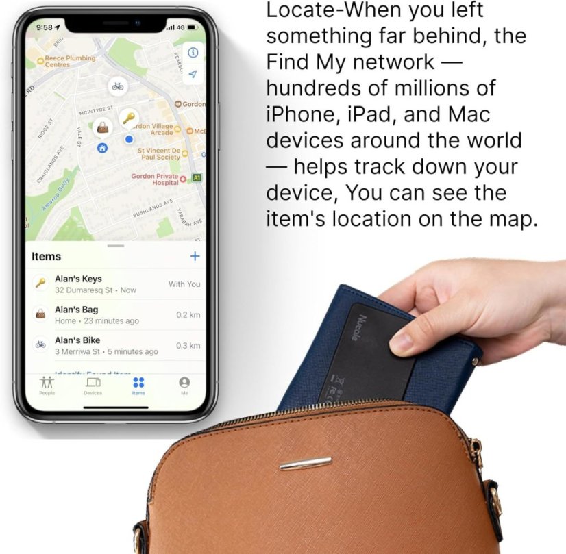 Nutale Air Card E F15X - Bluetooth tracker pro Find My