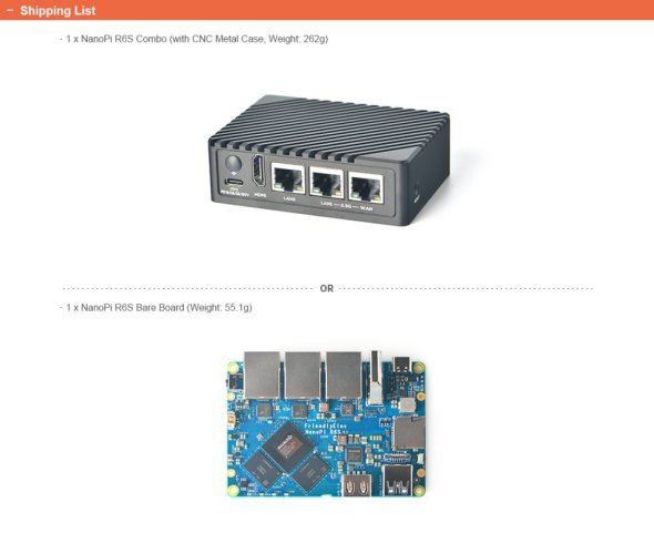 NanoPi R6S 8GB RAM, 32GB eMMC - Vysoce výkonný mini-router