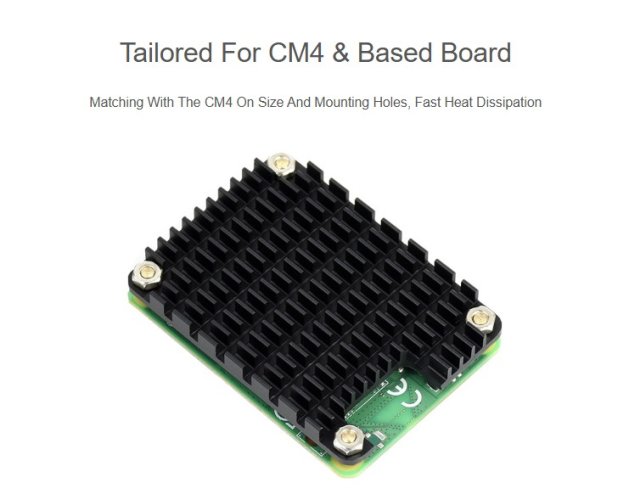 CM4-HEATSINK - hliníkový chladič pro Raspberry Pi Compute Module 4 CM4