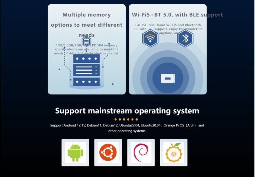 Orange Pi 2W - Výkonný čtyřjádrový procesor pro široké použití
