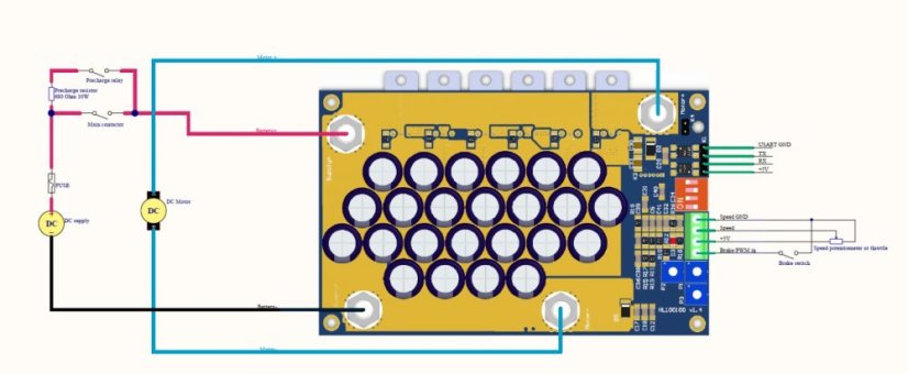 HL100100 PWM Regulátor Otáček 22V-100V 100A - Doplňky: Chladič