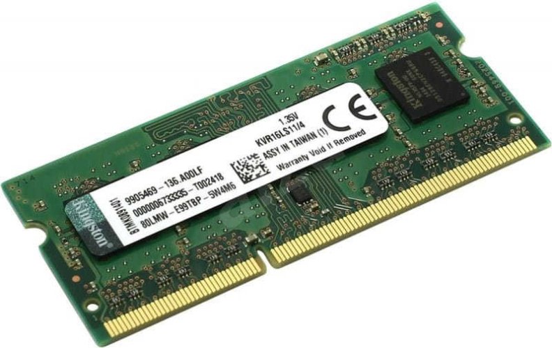 Kingston SO-DIMM 4GB DDR3L 1600MHz CL11 - Vysokorychlostní paměť pro notebooky