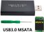 mSATA na USB 3.0 adaptér SSD disku ASM1153E
