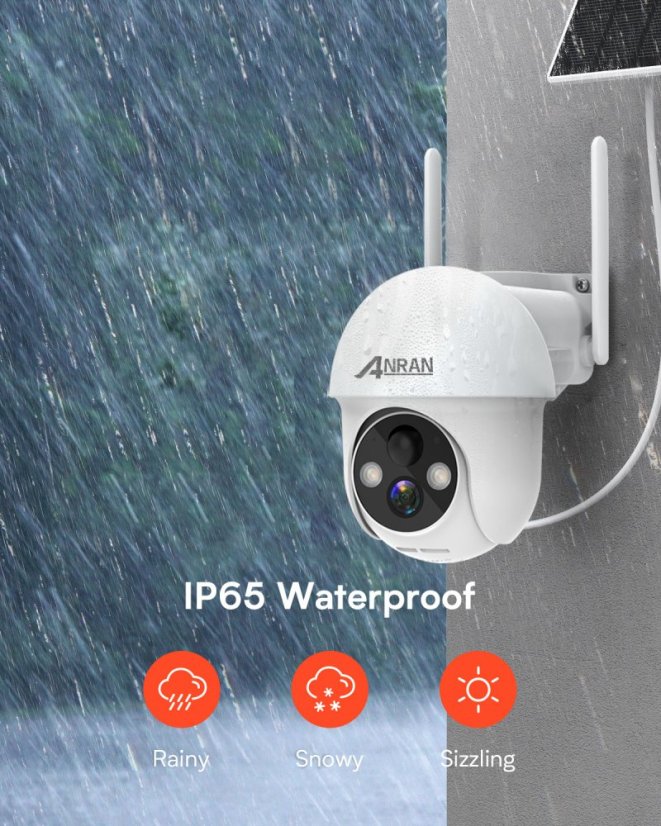 Q1 3MP Wi-Fi Rotating Camera with Solar Panels