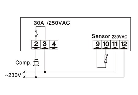 SF-101B 220V/30A - Elektronický termostat pro chlazení a vytápění