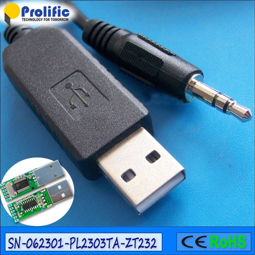 Prolific PL2303TA USB do RS232 EX LINK PORT Kabel s jackem