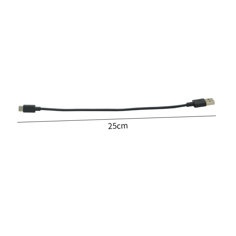 USB-C Cable - USB 2.0 A/M, Black, 25 cm