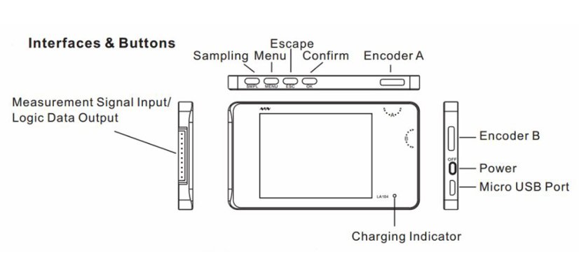 Logical Analyzer LA104 - Four-Channel and Portable
