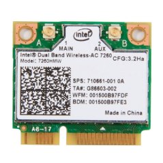 Intel Dual Band Wireless-AC 7260 miniPCIe Card