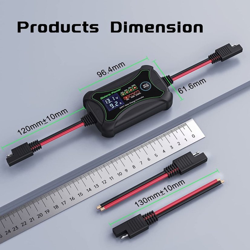 Portable Charging Controller M1210P 12V 10A with quick connectors
