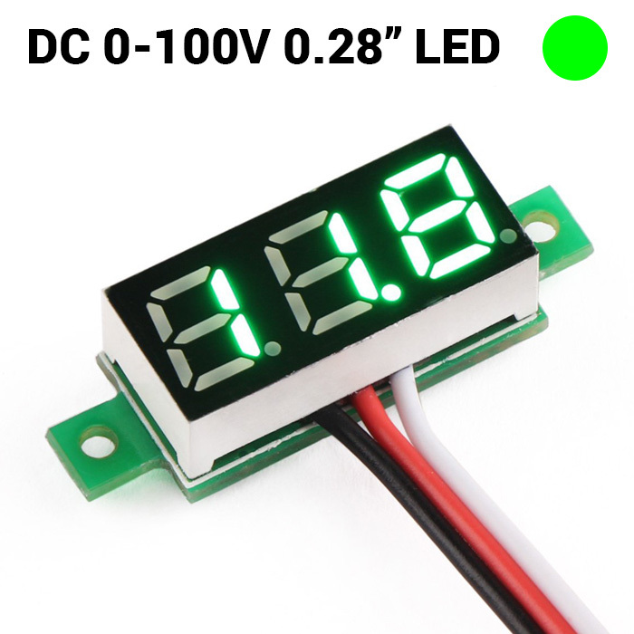 Digitální voltmetr V18D DC 0-100V 0.28'