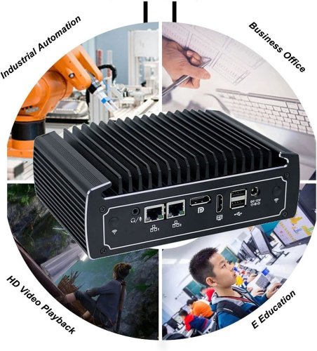 N3022 Průmyslové Mini PC Barebone Fanless