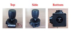 OM304BS-M4 mini joystick potenciometr 10K ohm - tříosý ovladač