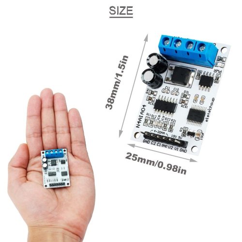 N4AIA04 DC 12V 4-20mA 0-5V 0-10V Modul pro Akvizici Napěťových Signálů RS485 Modbus RTU