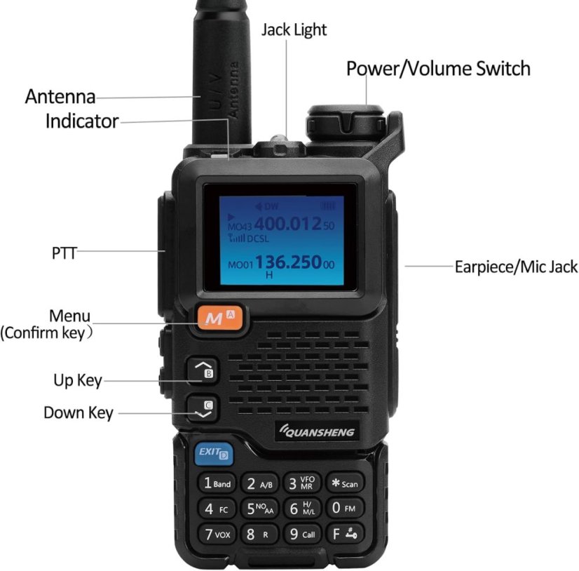 UV-K5R Plus Dual Band Ham Radio