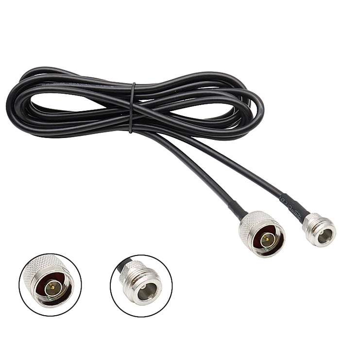 RG58 Coaxial Cable with N-Type M-F Connectors – Low Loss and High Flexibility