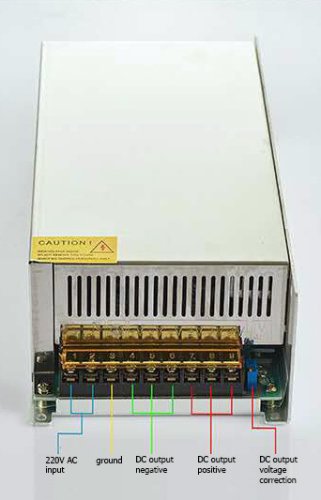 Priemyselný LED zdroj S-1200-24, 24V, 50A, 1200W