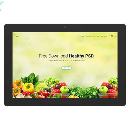 10.1" řada WF 2, průmyslový Android tablet, dotyk, PoE a VESA - Model: WF1026T