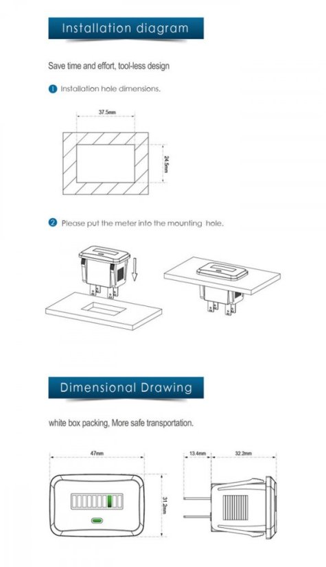 Digital Battery Status Indicator RL-BI018
