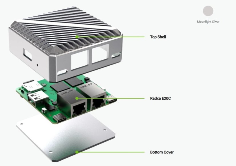 Radxa E20C Mini síťový počítač s RK3528A