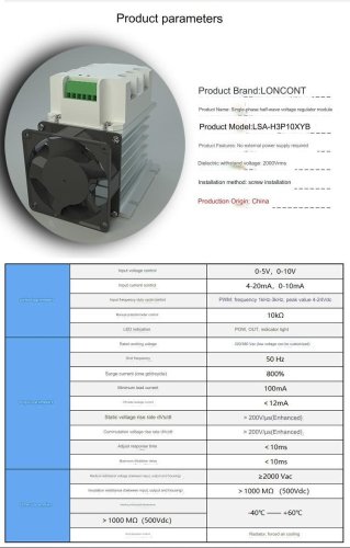 LSA Půlvlnný Jednofázový Solid State AC Regulátor Napětí