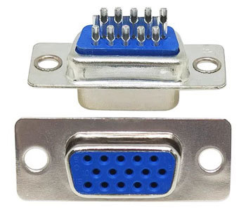 DB15 connector 3-row - male and female set