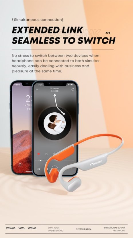 OPENTEC Race 4 Open-Ear Headphones – Wireless Sport Headphones