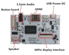 PCB800816 ovládací doska pre TFT LCD displej
