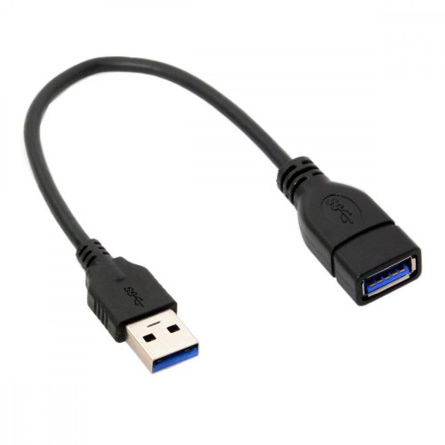 USB 3.0 A (M) - USB A (F) prodlužovací kabel, 20 cm