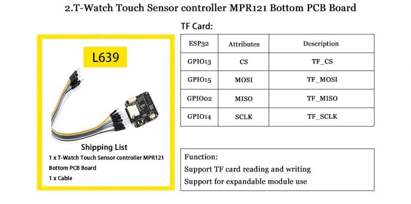LILYGO® TTGO T-Watch-N - Programovatelné hodinky s ESP32 a dotykovým displejem