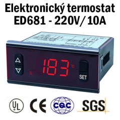ED681 0-999°C 220V/10A Univerzální regulátor teploty pro vytápění
